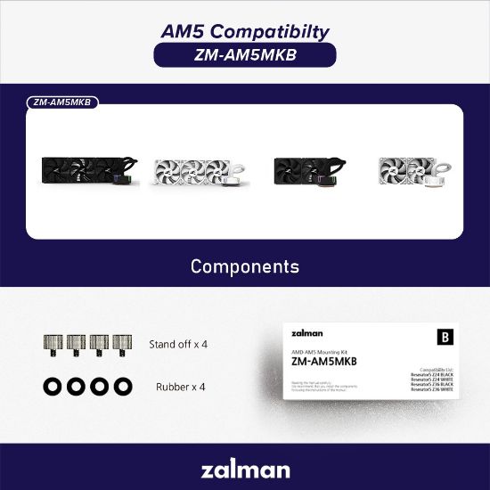 ZALMAN ZM-AM5MKB RESERATOR5 SOKET KIT AMD AM5 resmi