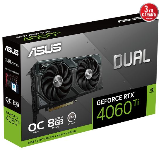 ASUS DUAL-RTX4060TI-O8G GDDR6 128BIT resmi