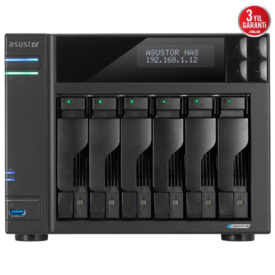 ASUSTOR AS6706T 6 YUVALI 8GB DDR4 NAS DEPOLAMA ÜNİTESİ resmi