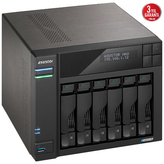 ASUSTOR AS6706T 6 YUVALI 8GB DDR4 NAS DEPOLAMA ÜNİTESİ resmi