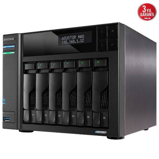 ASUSTOR AS6706T 6 YUVALI 8GB DDR4 NAS DEPOLAMA ÜNİTESİ resmi