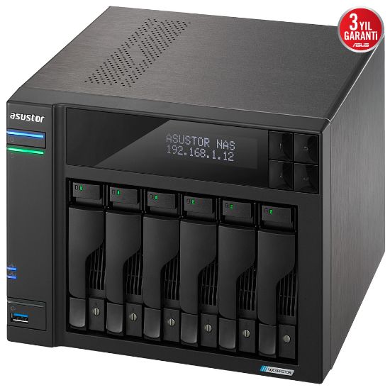 ASUSTOR AS6706T 6 YUVALI 8GB DDR4 NAS DEPOLAMA ÜNİTESİ resmi