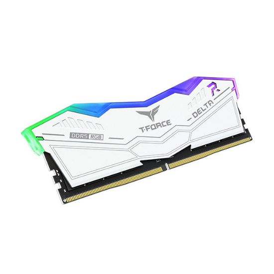 Team T-Force DELTA RGB White 32GB(2x16GB) 5200Mhz DDR5 CL40 Gaming Ram (FF4D532G5200HC40CDC01) resmi