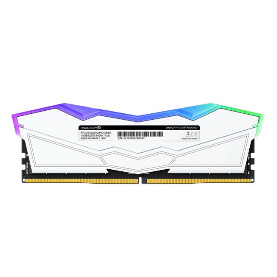 Team T-Force DELTA RGB White 32GB(2x16GB) 5200Mhz DDR5 CL40 Gaming Ram (FF4D532G5200HC40CDC01) resmi