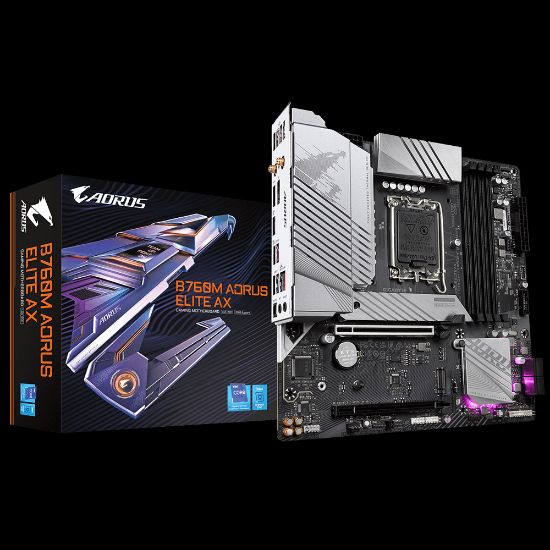 GIGABYTE B760M AORUS ELITE AX 5333MHz(OC) DDR4 M.2 mATX 1700p resmi