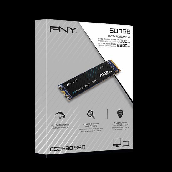 PNY CS2230 500 GB 3300/2500 NVMe PCIe M.2 SSD (M280CS2230-500-RB) resmi