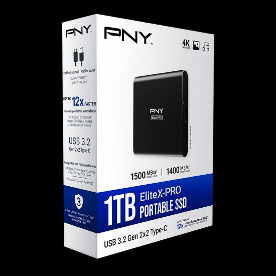 PNY EliteX-PRO CS2260 1TB 1500/1400 MB/s Gen2x 2 Taşınabilir SSD (PSD0CS2260-1TB-RB) resmi