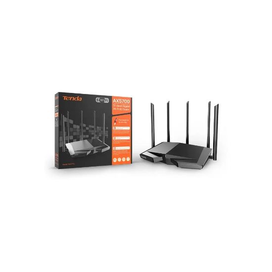 TENDA RX27 PRO 4 PORT AX5700 TRI-BAND ROUTER WIFI6E resmi