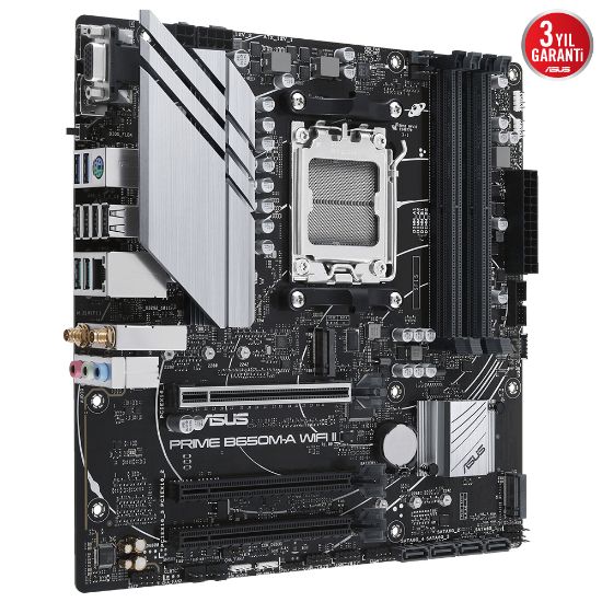 ASUS PRIME B650M-A WIFI II DDR5 6400Mhz(OC) M.2 mATX AM5  resmi