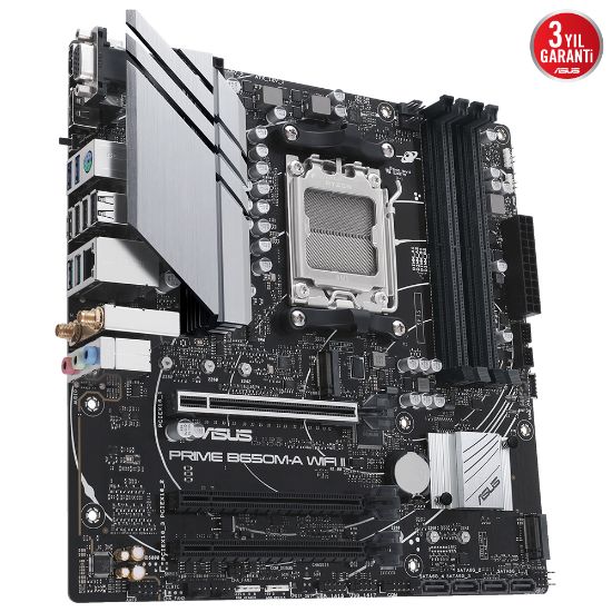 ASUS PRIME B650M-A WIFI II DDR5 6400Mhz(OC) M.2 mATX AM5  resmi