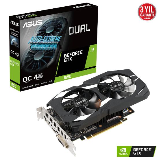 ASUS DUAL-GTX1650-O4GD6-P-V2 4GB GDDR6 HDMI 128BİT resmi