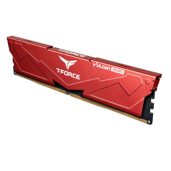 Team T-Force Vulcan Red 32GB(2X16GB) 5200Mhz DDR5 Gaming Ram CL40 (FLRD532G5200HC40CDC01) resmi