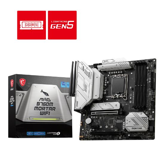 MSI MAG B760M MORTAR WIFI DDR5 7000OC) 1700p mATX resmi