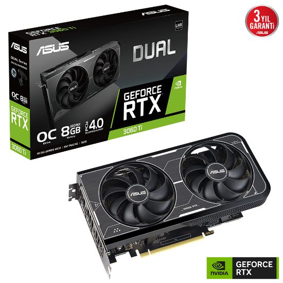 ASUS DUAL-RTX3060TI-O8GD6X 8GB GDDR6 256Bit resmi