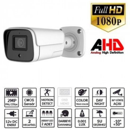 EZCOOL EZ-2040HD 2MP 3.6MM 2ARRAY AHD BULLET  resmi