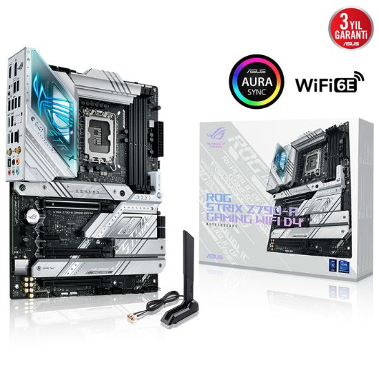 ASUS ROG STRIX Z790-A GAMING WIFI D4 5333MHz(OC) M.2 DP HDMI ATX 1700p resmi