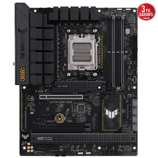 ASUS TUF GAMING B650-PLUS WIFI DDR5 6400MHz+(OC) DP HDMI M.2 WİFİ ATX AM5 resmi