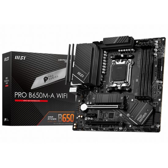 MSI PRO B650M-A WIFI DDR5 6400(OC) HDMI DP M.2 MATX AM5 resmi