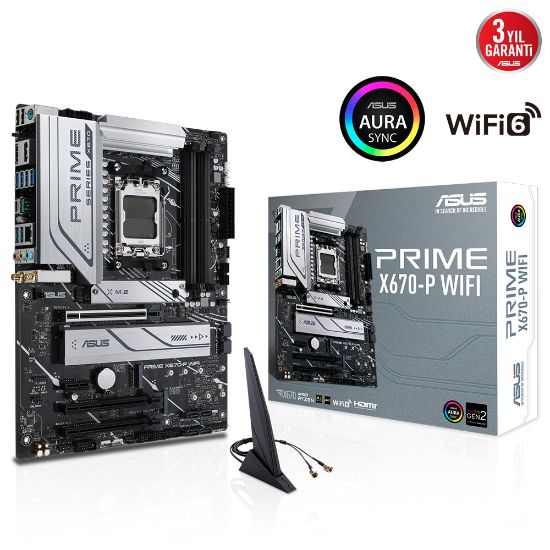 ASUS PRIME X670-P WiFi DDR5 6400Mhz+(OC) RGB M.2 ATX AM5 resmi