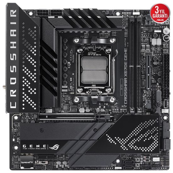 ASUS ROG CROSSHAIR X670E GENE DDR5 6400MHz(OC) M.2 WİFİ mATX AM5  resmi