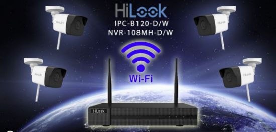 HILOOK WIFI KIT NVR-108MH-D/W 8CH + 4 ADET B120D/W resmi