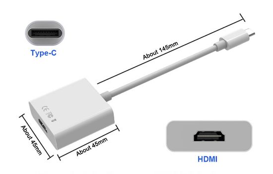 CODEGEN CDG-CNV33 USB 3.1 TYPE-C TO HDMI ÇEVİRİCİ resmi