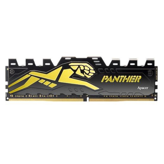 Apacer Panther Black-Gold 16GB (1x16GB) 3200Mhz CL16 DDR4 Gaming Ram (AH4U16G32C28Y7GAA-1) resmi