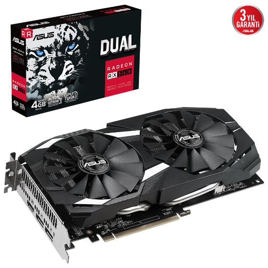 ASUS DUAL-RX560-4G 4GB GDDR5 HDMI DP 128BİT resmi