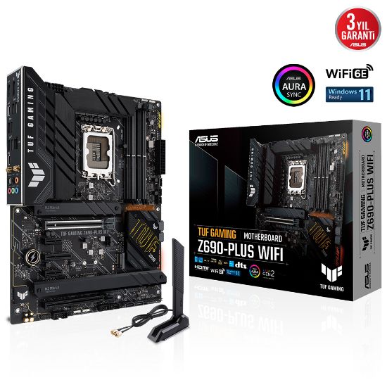 ASUS TUF GAMING Z690-PLUS WI-FI 6000Mhz(O.C) DDR5 HDMI DP M.2 1700p resmi