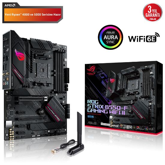 ASUS ROG STRIX B550-F GAMING WI-FI II 5100MHz(OC) DDR4 M.2 DP AM4 resmi