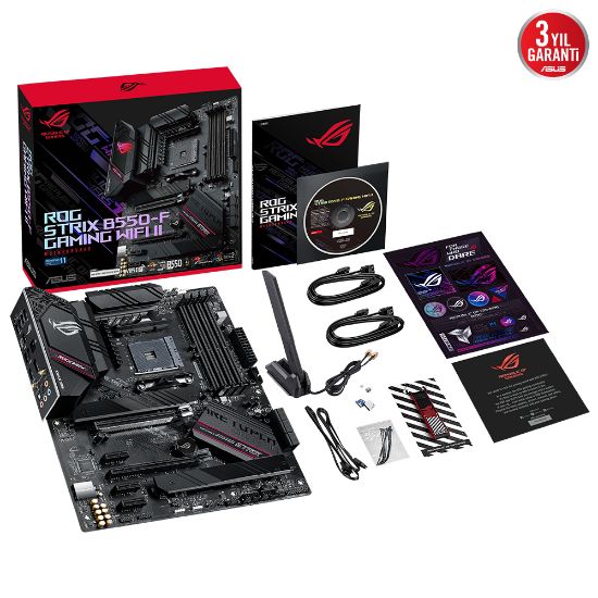 ASUS ROG STRIX B550-F GAMING WI-FI II 5100MHz(OC) DDR4 M.2 DP AM4 resmi