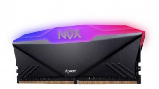 Apacer NOX RGB AURA Black 8GB 3200Mhz CL16 DDR4 Gaming Ram (AH4U08G32C28YNBAA-1) resmi