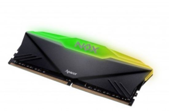 Apacer NOX RGB AURA Black 8GB 3200Mhz CL16 DDR4 Gaming Ram (AH4U08G32C28YNBAA-1) resmi