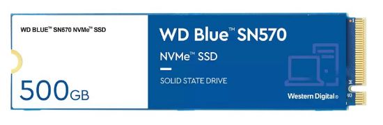 500GB WD BLUE SN570 M.2 NVMe 3500/2300MB/s WDS500G3B0C SSD resmi