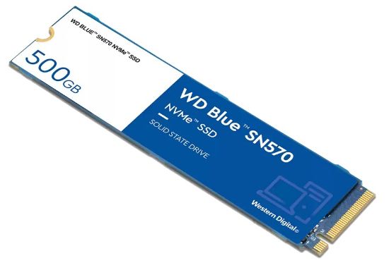 500GB WD BLUE SN570 M.2 NVMe 3500/2300MB/s WDS500G3B0C SSD resmi