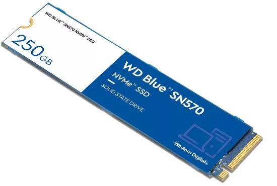 250GB WD BLUE SN570 M.2 NVMe 3300/1200MB/s WDS250G3B0C SSD resmi