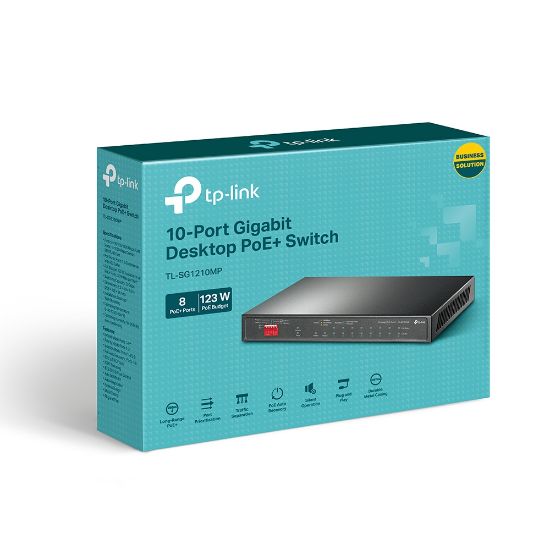 TP-LINK TL-SG1210MP 10PORT 10/100/1000 YÖNETİLEMEZ POE SWITCH resmi