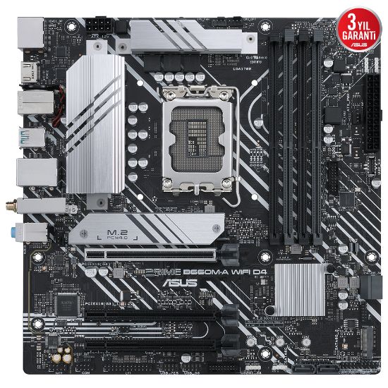 ASUS PRIME B660M-A WIFI D4 DDR4 5333MHz(OC) M.2 HDMI DP mATX 1700p resmi