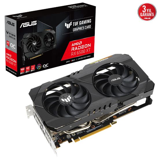 ASUS TUF-RX6500XT-O4G-GAMING 4GB GDDR6 HDMI DP 64Bit resmi