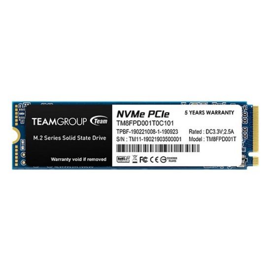 Team MP33 Pro 1TB 2400/2100MB/s NVMe PCIe Gen3x4 M.2 SSD Disk  (TM8FPD001T0C101) resmi