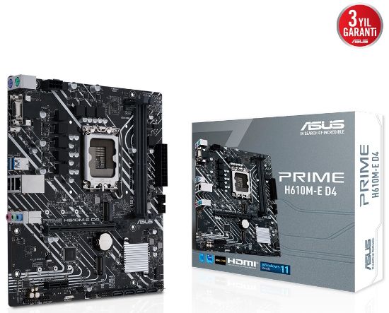 ASUS PRIME H610M-E D4 DDR4 3200(OC) VGA HDMI DP M.2 mATX 1700p resmi