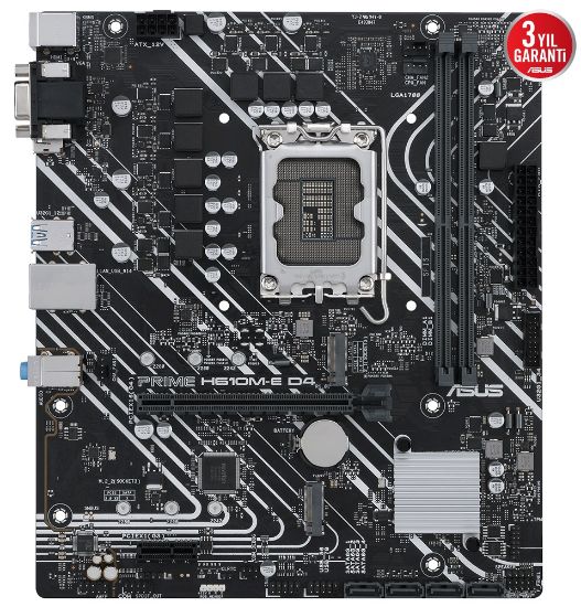 ASUS PRIME H610M-E D4 DDR4 3200(OC) VGA HDMI DP M.2 mATX 1700p resmi