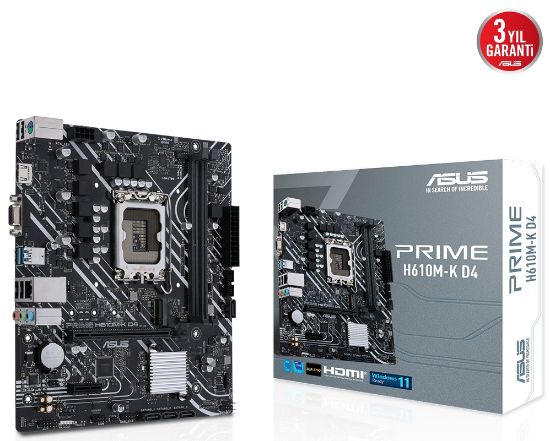 ASUS PRIME H610M-K D4 DDR4 3200(OC) HDMI DP M.2 mATX 1700p resmi