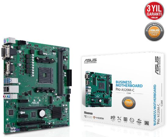 ASUS PRO A520M-C/CSM DDR4 4600MHz mATX AM4 resmi