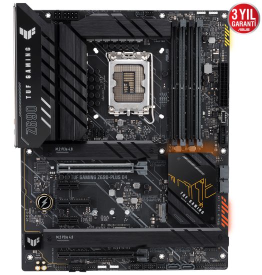 ASUS TUF GAMING Z690-PLUS D4 5333Mhz(OC) DDR4 HDMI DP M.2 ATX 1700p  resmi