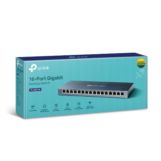 TP-LINK TL-SG116 16PORT 10/100/1000 YÖNETİLEMEZ SWITCH resmi