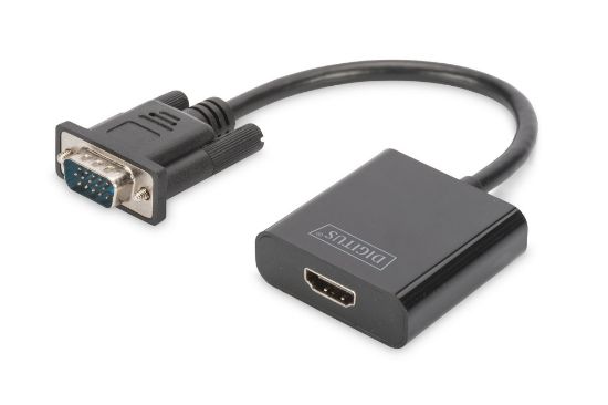 DIGITUS DA-70473 VGA HDMI  ÇEVİRİCİ +SES FHD resmi