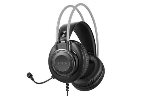 A4 TECH FH-200U SİYAH GRİ MİKROFONLU KULAKLIK USB resmi