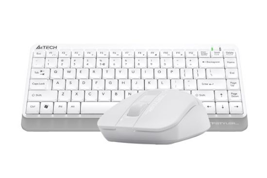 A4 TECH FG1112 2.4 Q FN-MM MİNİ KLAVYE+MOUSE SET BEYAZ resmi