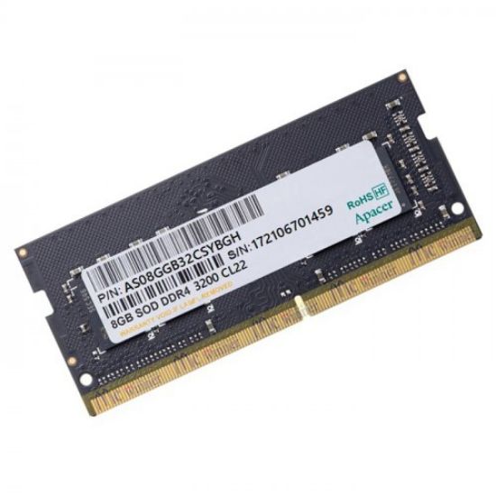 Apacer 8GB (1x8GB) 3200Mhz CL22 DDR4 Notebook SODIMM Ram (ES.08G21.GSH) resmi